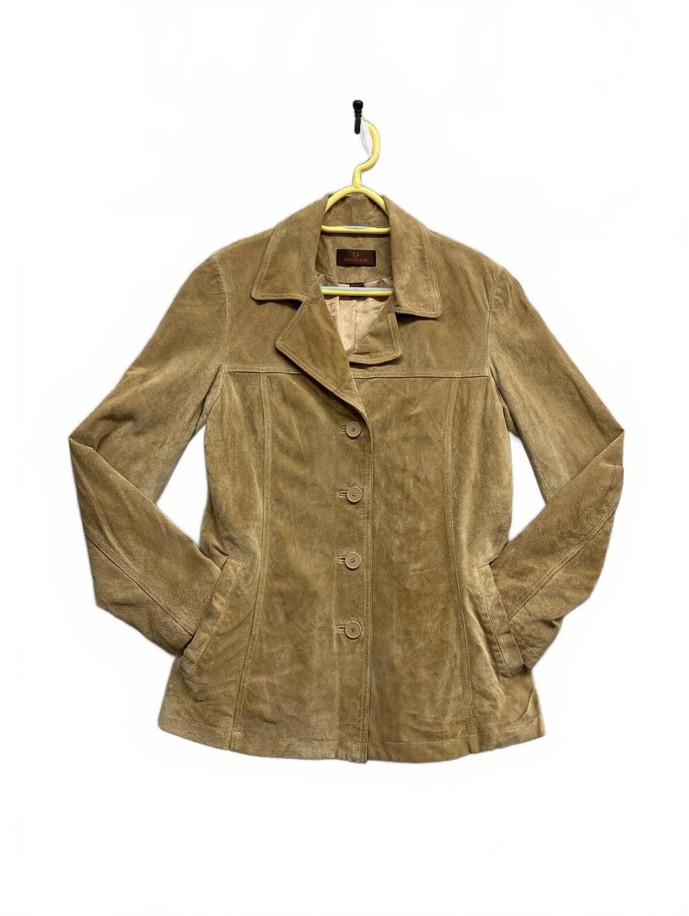 Vintage Y2K Danier Women's Tan Suede Blazer Jacket Size XS Great Shape